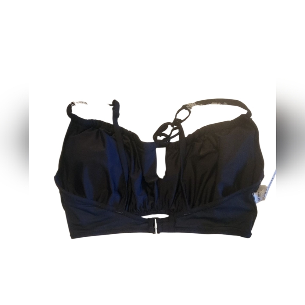Old Navy Black Bikini Top with Strappy Design Size 2X NWT